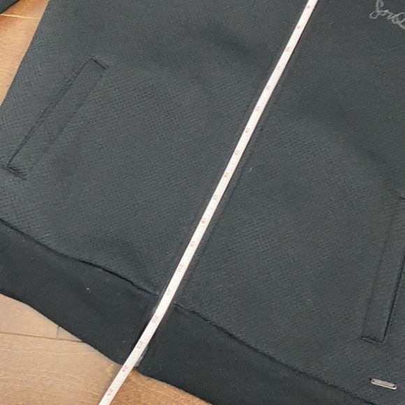 Textured Black Light weight Bomber Jacket - Picture 7 of 10